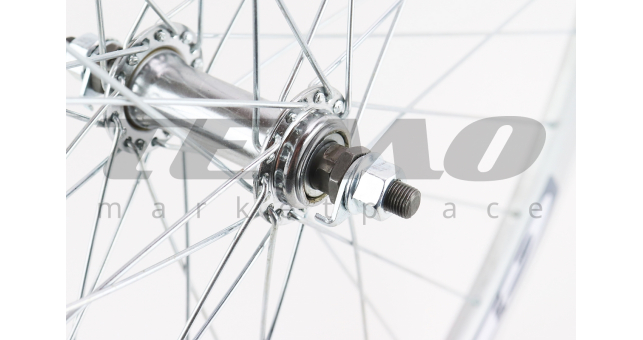 Колесо 28&quot; переднє V-brake, обід &quot;крапля&quot; алюмінієвий, втулка 14Gх36H, кріпл. гайка, &quot;GRAVITY&quot;, сіре - фото 3