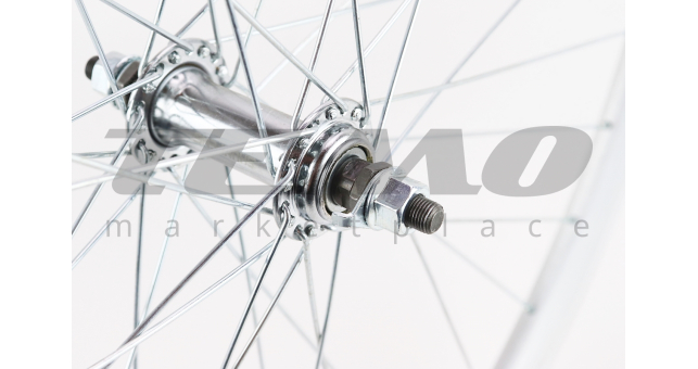 Колесо 28&quot; переднє V-brake, обід &quot;крапля&quot; алюмінієвий, втулка 14Gх36H, кріпл. гайка, &quot;GRAVITY&quot;, сіре - фото 4