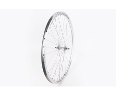 Колесо 28" переднє V-brake, обід "крапля" алюмінієвий, втулка 14Gх36H, кріпл. гайка, "GRAVITY", сіре