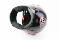 Шолом для мотоцикла інтеграл KUROSAWA HF-101 М Чорний з червоно-сірим малюнком закритий Q233-R - фото 2