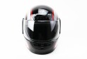 Шолом для мотоцикла інтеграл KUROSAWA HF-101 М Чорний з червоно-сірим малюнком закритий Q233-R - фото 4