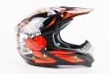 Шолом для мотоцикла  кросовий ендуро АТV XL Чорний глянець з різнокольоровим малюнком - фото 3