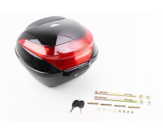 Кофр средний (пластмассовый) 385*360*280мм, крепл. болт-барашек, чёрный матовый HF-A01