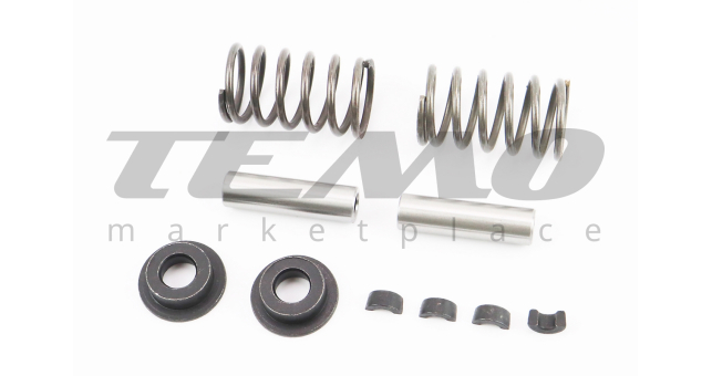 Клапанный механизм к-кт R175A/R180NM (пружина-2шт, + тарелка клапана-2шт, + направляющая d-7mm -2шт, + сухарь-4шт) - фото 1