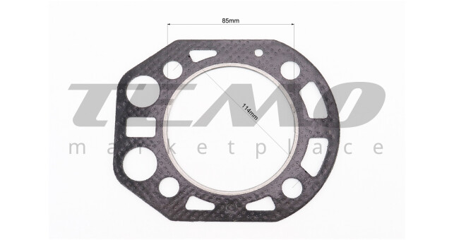 Прокладка головки цилиндра R175A-75mm (вн. кольцо с выступом, медное) - фото 2