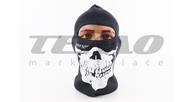 Подшлемник летний (балаклава) "ATPOX" Чёрный с рисунком - фото 2