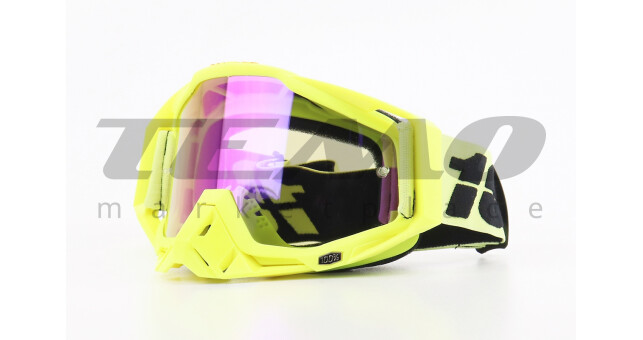 Очки кроссовые/эндуро/АТV, желтые (зеркальное стекло) - фото 1