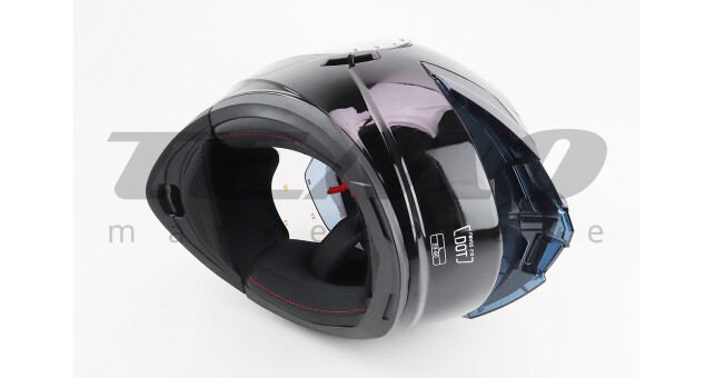 Мотошолом интеграл FXW HF-130 L Чёрный глянец закрытый - фото 3