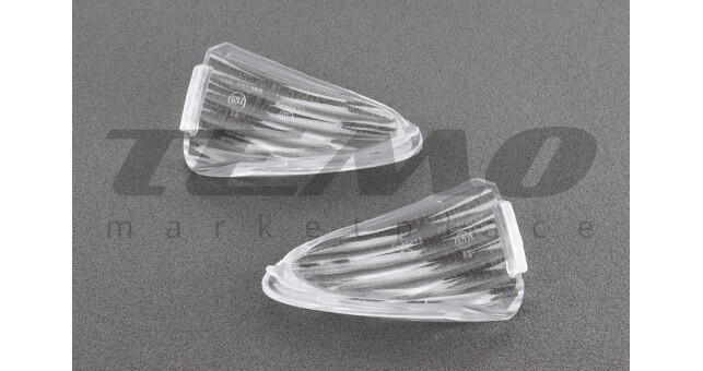 пластик - "скло" заднього повороту лівий, правий, прозорі (кріплення тип 1) - фото 2