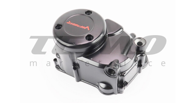 Кришка двигуна права (де щуп) 110cc автомат, ЧОРНА матова - фото 2