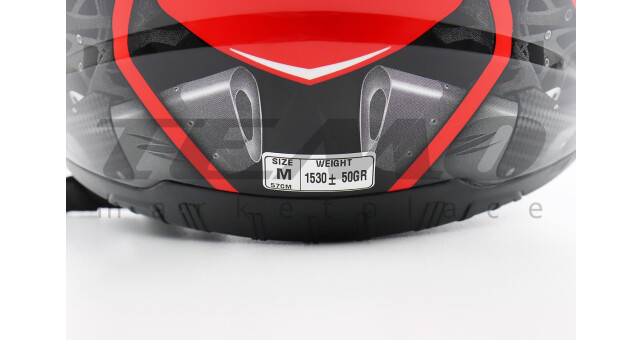 Шлем для мотоцикла интеграл ZEUS ZS-811 M Красный глянец с белым рисунком закрытый - фото 6