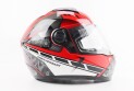 Шлем для мотоцикла интеграл ZEUS ZS-811 M Красный глянец с белым рисунком закрытый - фото 3