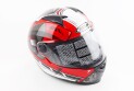 Шлем для мотоцикла интеграл ZEUS ZS-811 M Красный глянец с белым рисунком закрытый - фото 1