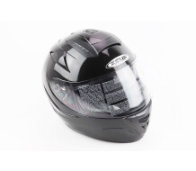 Шлем для мотоцикла интеграл ZEUS ZS-806F M Чёрный глянец закрытый