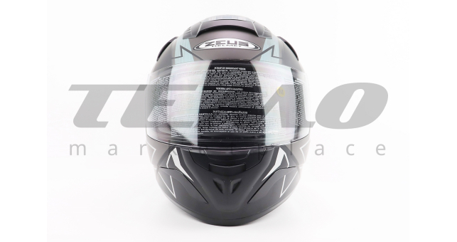 Шолом для мотоцикла інтеграл ZEUS ZS-806F Solid M Чорний матовий з малюнком закритий + відкидні окуляри - фото 4
