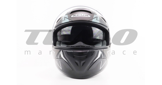 Шолом для мотоцикла інтеграл ZEUS ZS-806F Solid M Чорний матовий з малюнком закритий + відкидні окуляри - фото 5