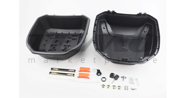 Кофр средний (пластмассовый) 410*410*290мм, чёрный - фото 4