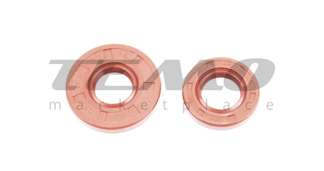 Сальники к-кт 2шт (15x28x4,5; 15x35x5) коричневий - фото 1