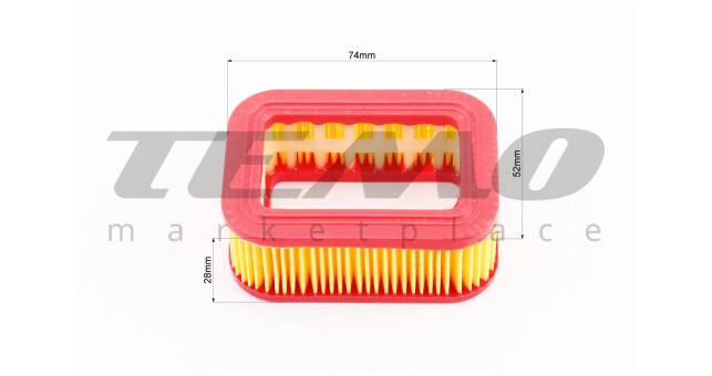Фильтр воздушный 4500/5200 - элемент (прямоугольный, бумажный 74x52x28mm) - фото 2