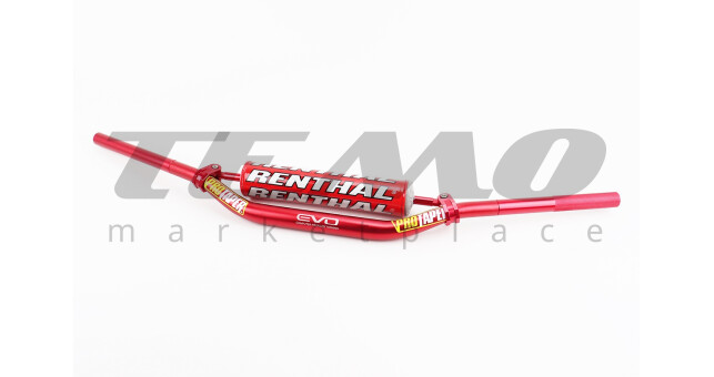 Руль PROTAPER d-28 мм L-825 мм с буфером красный - фото 1