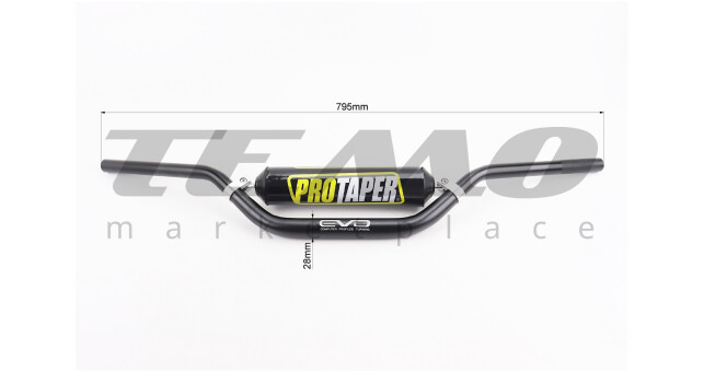 Руль PROTAPER d-28 мм L-790 мм с буфером чёрный - фото 2