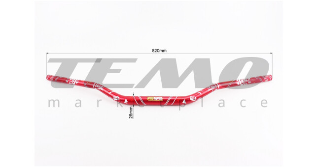 Руль PROTAPER d-28 мм L-800 мм красный - фото 2