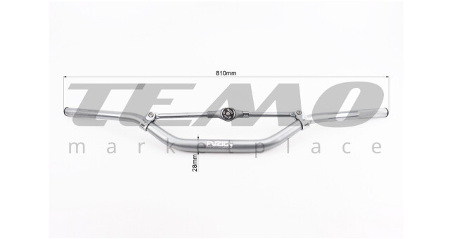 Кермо PROTAPER d-28 мм L-813 мм з буфером сірий - фото 2
