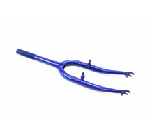 Вилка 20" з різьбою 1" (25,4мм), шток 200мм, V-brake, синя