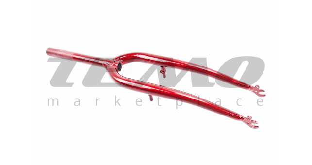 Вилка 26" з різьбою 1" (25,4мм), шток 200мм, V-brake, червона - фото 2