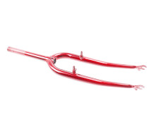 Вилка 26" з різьбою 1" (25,4мм), шток 200мм, V-brake, червона