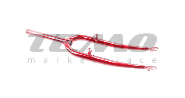 Вилка 26" з різьбою 1" (25,4мм), шток 200мм, V-brake, червона - фото 1