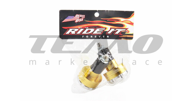 Заглушка руля - отбойник, к-кт 2шт большие, ЖЁЛТЫЙ - фото 1