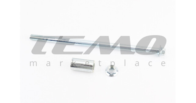 Вісь переднього колеса d12mm; L243mm + втулка, гайка - фото 1