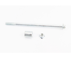 Вісь переднього колеса d10mm; L185mm + втулка, гайка, тип 2