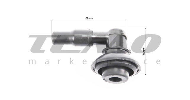 Колпачок свечной "люлька" 90град с резинкой большой, тип. 4 - фото 2