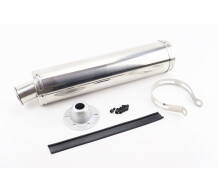 УЦІНКА STORM Глушник ПРЯМОТОЧНИЙ без коліна 420*100мм TUNING, ХРОМ тип 2 (без прокладки)