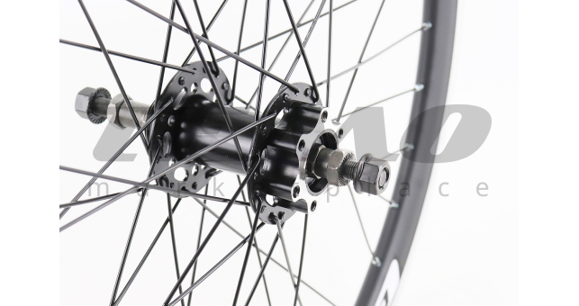 Колесо 24&quot; заднє V/Disk-brake, обід &quot;крапля&quot; алюмінієвий, втулка 14Gx36H, під вільнобіг, кріпл. гайка, &quot;GRAVITY&quot; - фото 3