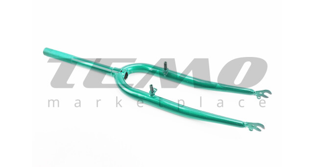 Вилка 26" з різьбою 1" (25,4мм), шток 240мм, V-brake, зелена - фото 1