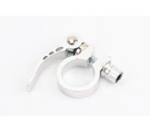 Затискач (хомут) труби сидіння MTB 28,6мм, кріпл. ексцентрик, алюмінієвий, хром