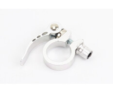 Зажим (хомут) трубы сидения MTB 27,2мм, крепл. эксцентрик, алюминиевый, хром