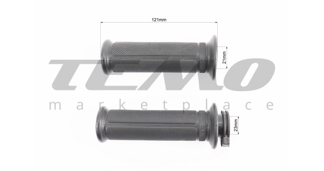 Рукоятка руля лев./пр. к-кт с вставкой GY6-50 к-кт 2шт - фото 2