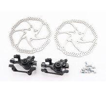 Тормоз Disk-brake передний (F160/R140мм)+задний (F180/R160мм), диски 160мм, крепл. 6 болтов, чёрный