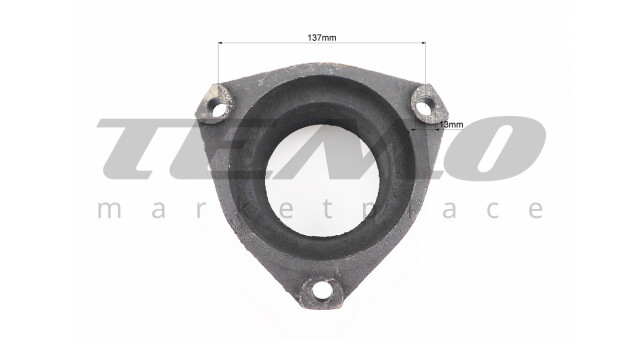 Шкив R185/R190/R192/R195 3-х ручейковый d-130 мм три паза под ремень SPB отверстия 137 мм - фото 4