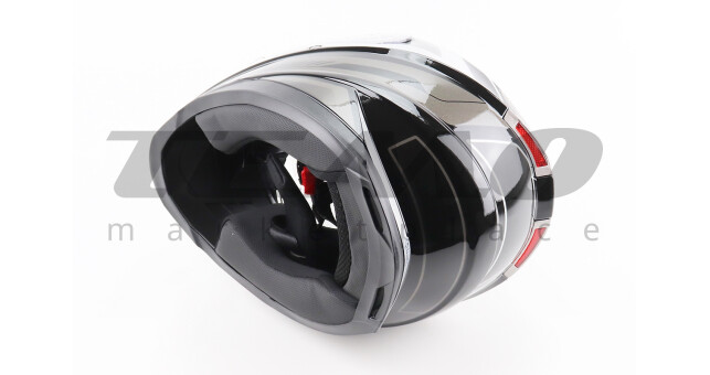 Шолом для мотоцикла інтеграл закритий BLD M62 М 57-58 см Чорний - фото 2