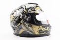 Шлем для мотоцикла интеграл закрытый BLD М65 М 57-58 см ЧЕРНЫЙ/ЗОЛОТИСТО-СЕРЫЙ "Totem" - фото 3