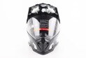 Шлем для мотоцикла кроссовый эндуро АТV со стеклом BLD 819-7 L 59-60 см ЧЕРНЫЙ/СЕРО-СИНИЙ - фото 4