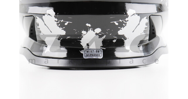 Шлем для мотоцикла кроссовый эндуро АТV со стеклом BLD 819-7 М 57-58 см ЧЕРНЫЙ/СЕРО-СИНИЙ - фото 7