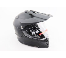 Шлем для мотоцикла кроссовый эндуро АТV со стеклом BLD 819-7 L 59-60 см ЧЕРНЫЙ матовый