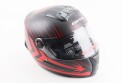 Шолом для мотоцикла інтеграл BLD М61 М 57-58 см Чорний закритий + окуляри сертифікація DOT з червоним малюнком - фото 1