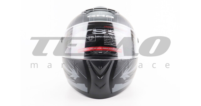 Шлем интеграл, закрытый (сертификация DOT) + откидные очки BLD M61 M (57-58 см), ЧЕРНО-СЕРЫЙ (флюоресцентный) - фото 4